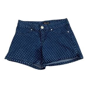 Seven7 Polka Dot‎ Blue and White Denim Jean Shorts Size 10